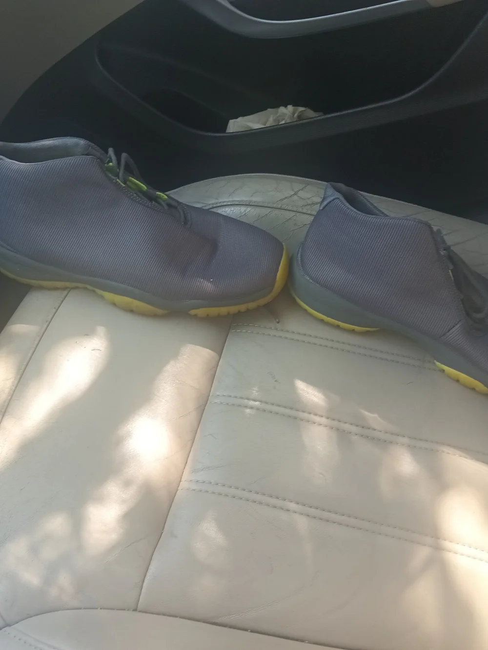 Nike Navy Slip-On Sneakers with Yellow Soles - Picture 3 of 5